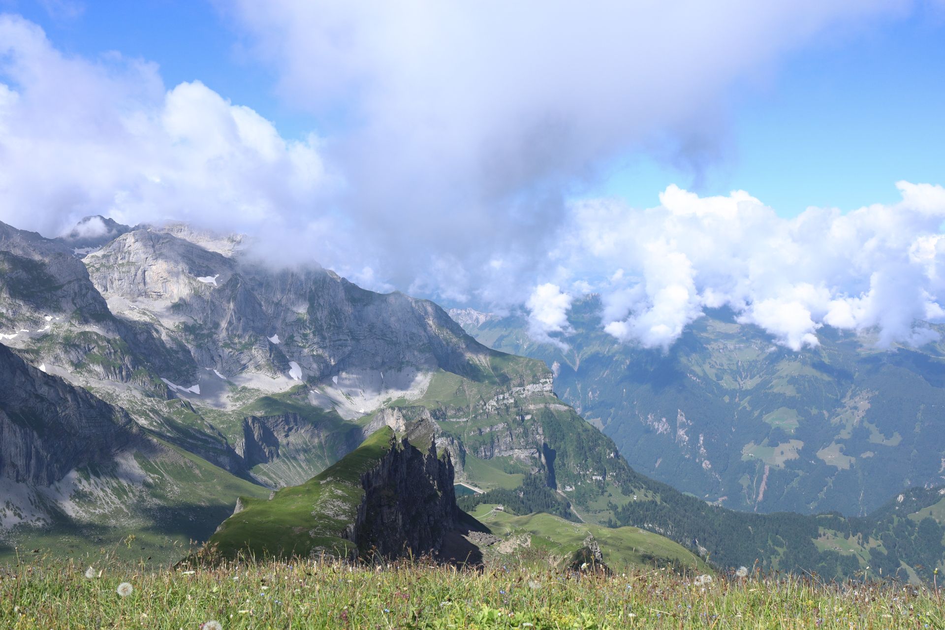 The view from the top of the ***Chaiserstuel*** looking towards the ***Bietstöck***.